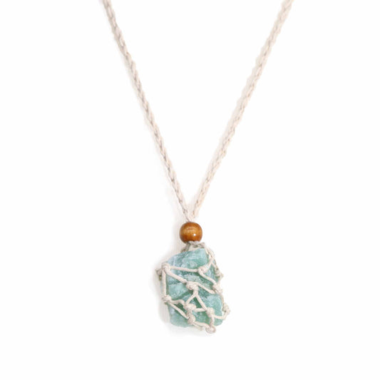 Collana con pietre preziose di cristallo, cordino da 45 cm/18 pollici - Naturale