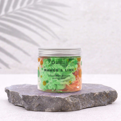 Sapone alla panna montata Mango e Lime, 120 g.