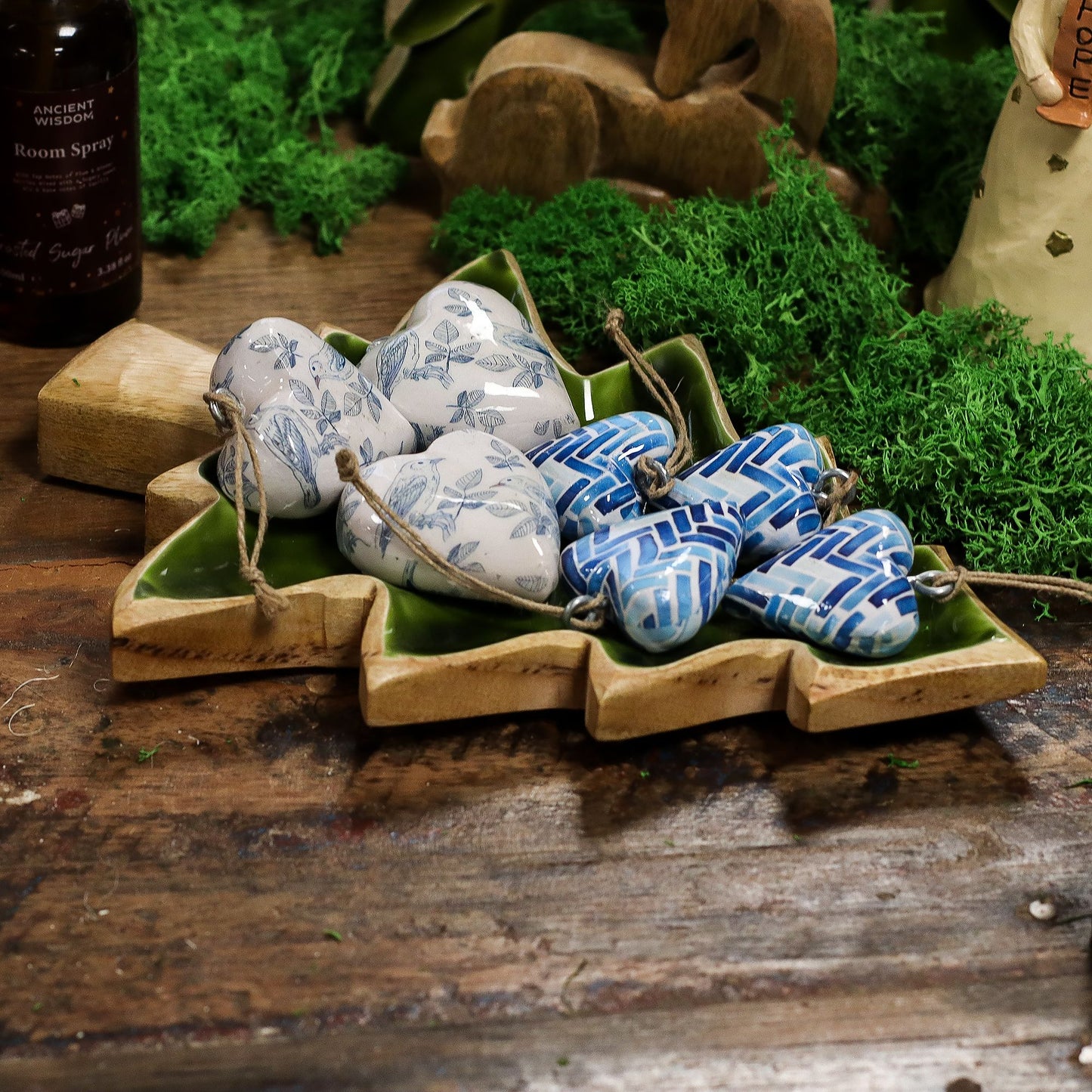 Ciotola smaltata a forma di albero 25x19cm