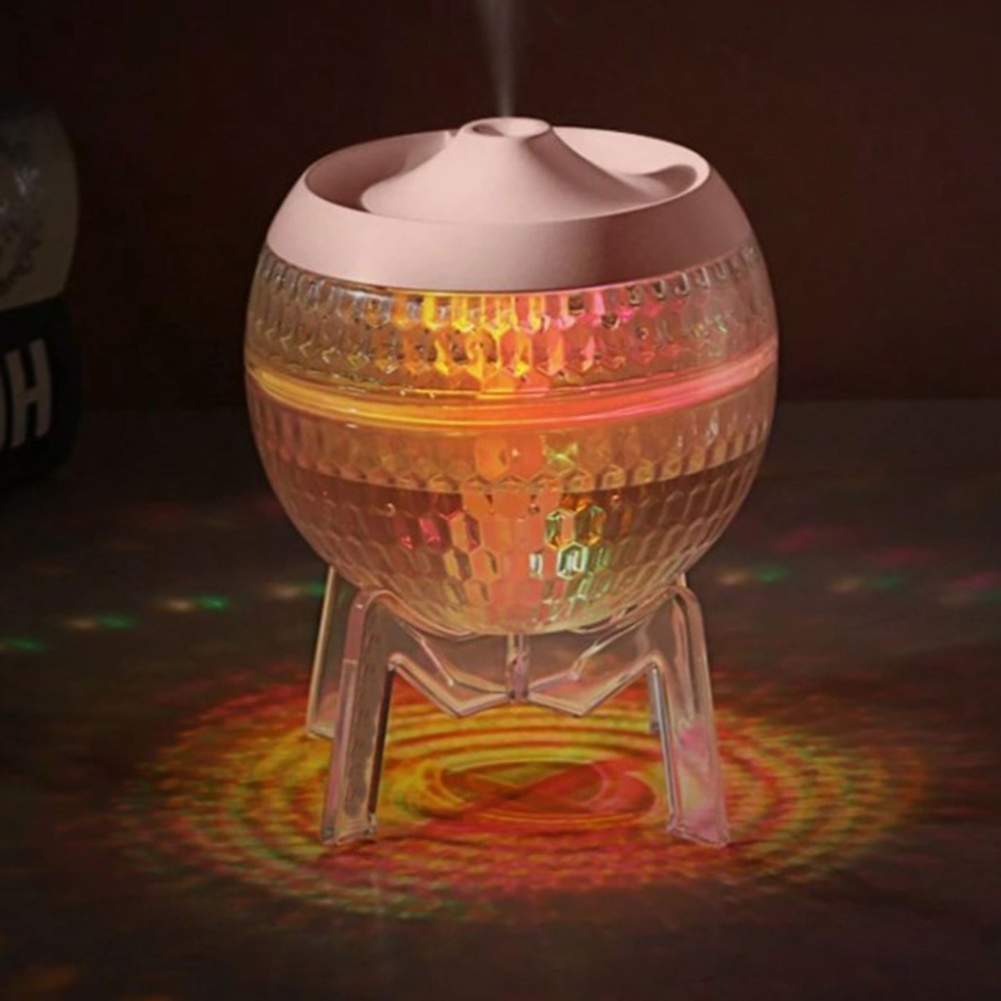 Umidificatore trasparente Mondo Planet - USB - Cambio colore (luce verso il basso)