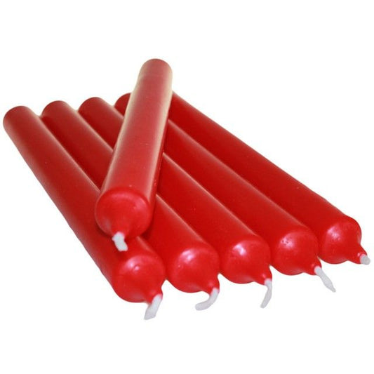 Candele da tavolo rosse (100 pezzi)