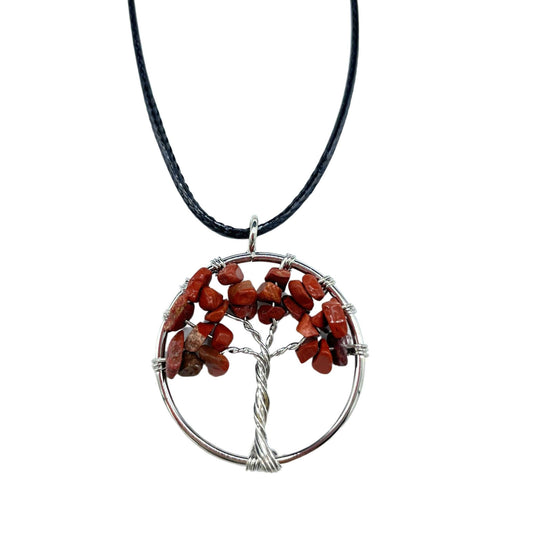 Ciondolo "Albero della vita" - diaspro rosso