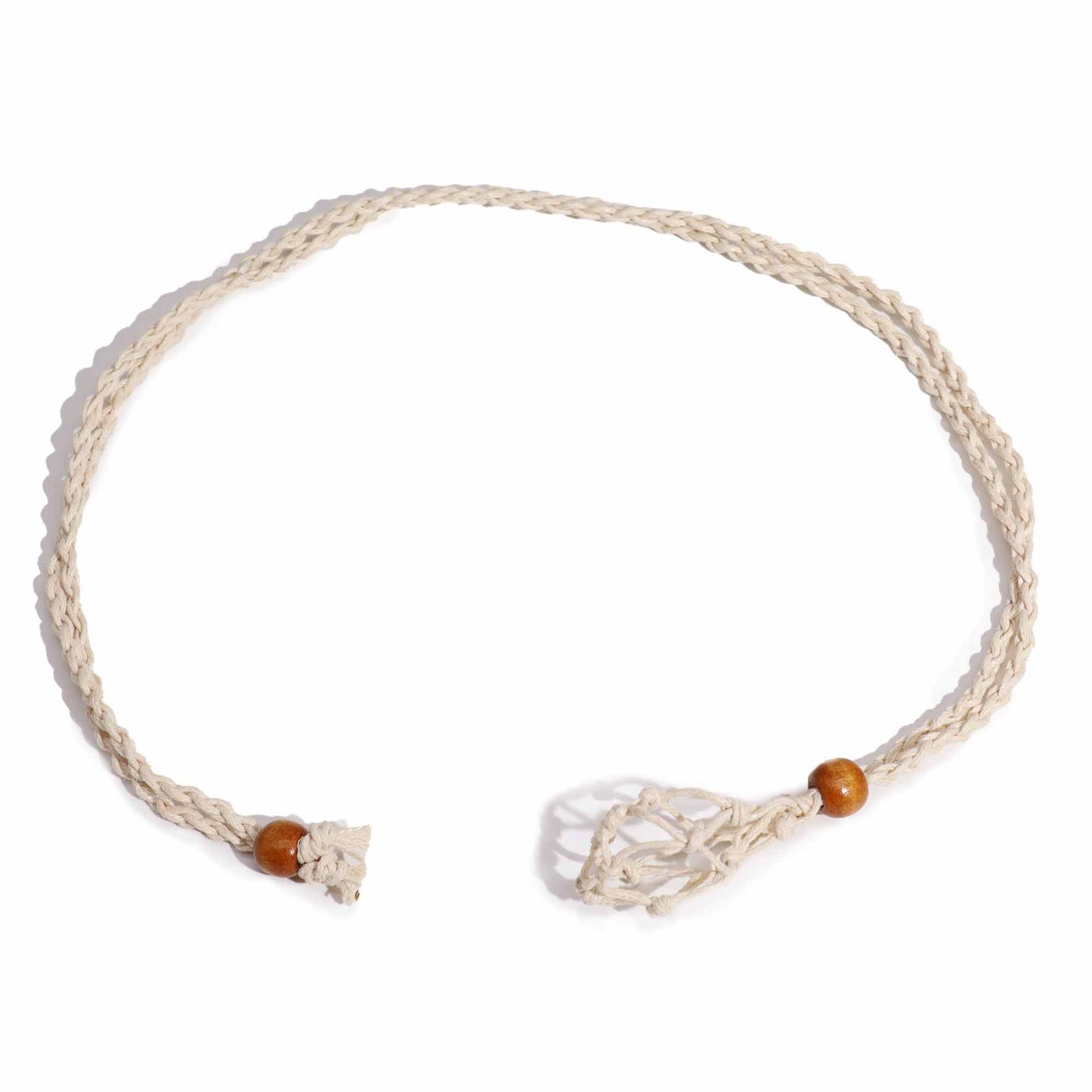 Collana con pietre preziose di cristallo, cordino da 45 cm/18 pollici - Naturale