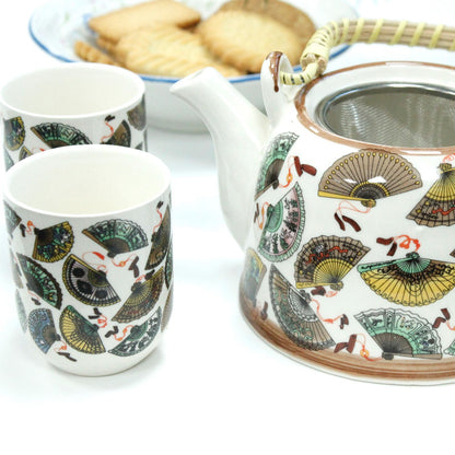 Set da tisana – ventagli cinesi