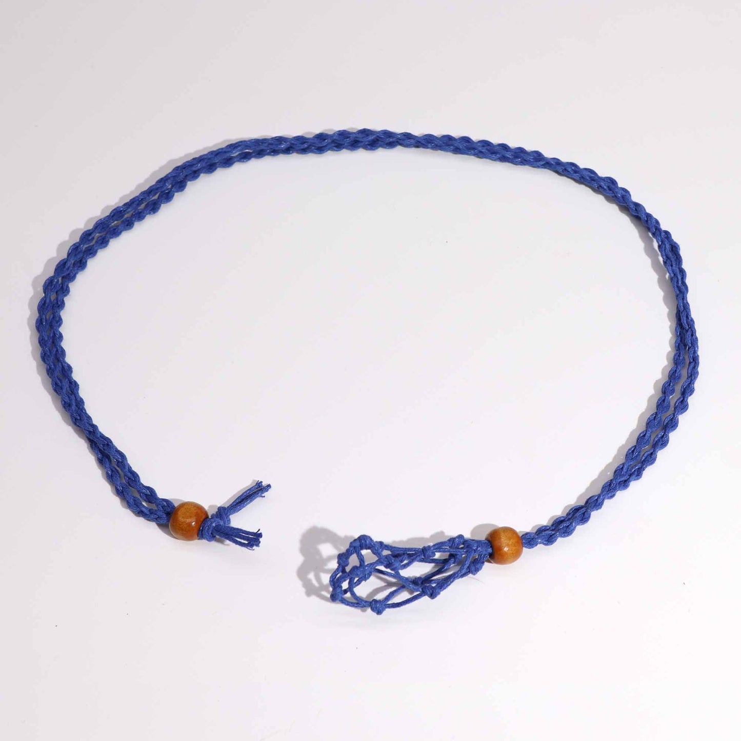 Collana con pietre preziose di cristallo, cordino da 45 cm/18 pollici - Blu navy