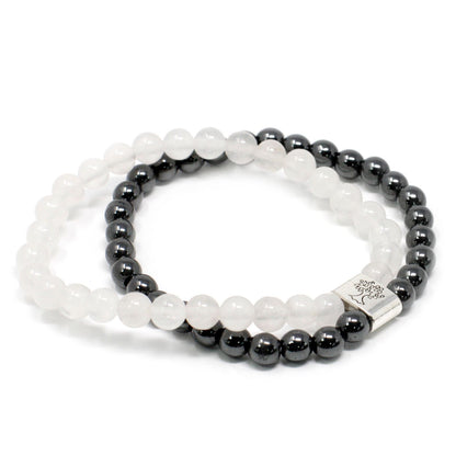 Bracciale magnetico con pietre preziose – cristallo di rocca