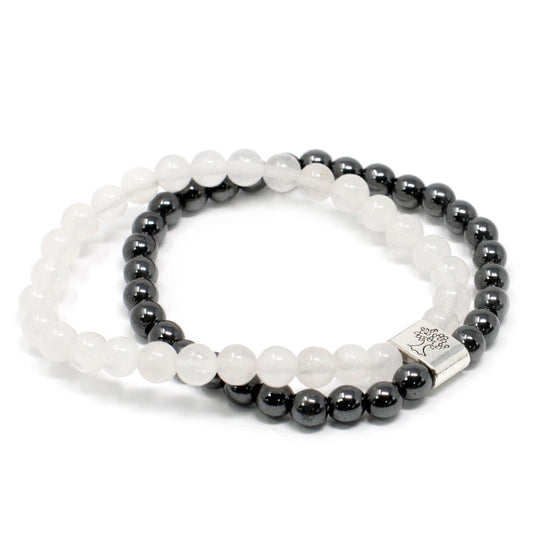 Bracciale magnetico con pietre preziose – cristallo di rocca