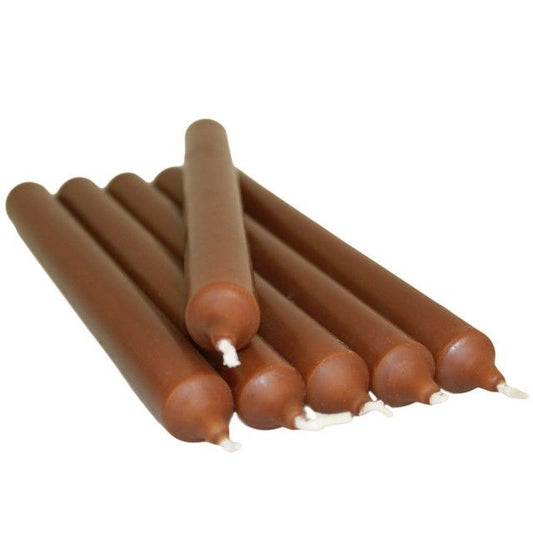 Candele da tavolo marroni (100 pezzi)