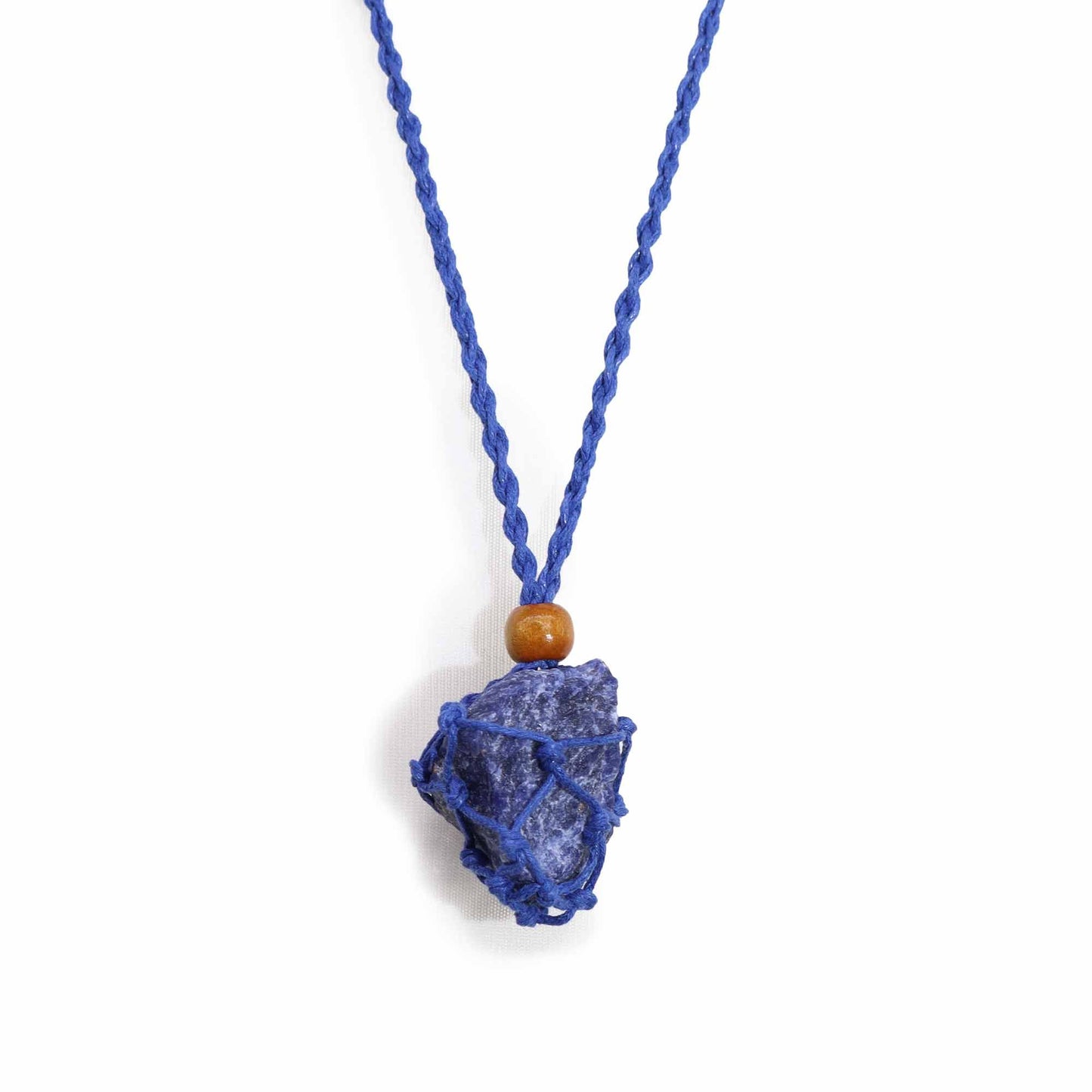 Collana con pietre preziose di cristallo, cordino da 45 cm/18 pollici - Blu navy