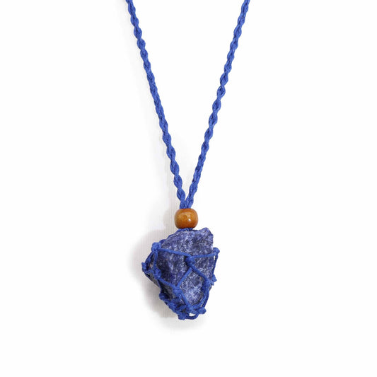 Collana con pietre preziose di cristallo, cordino da 45 cm/18 pollici - Blu navy