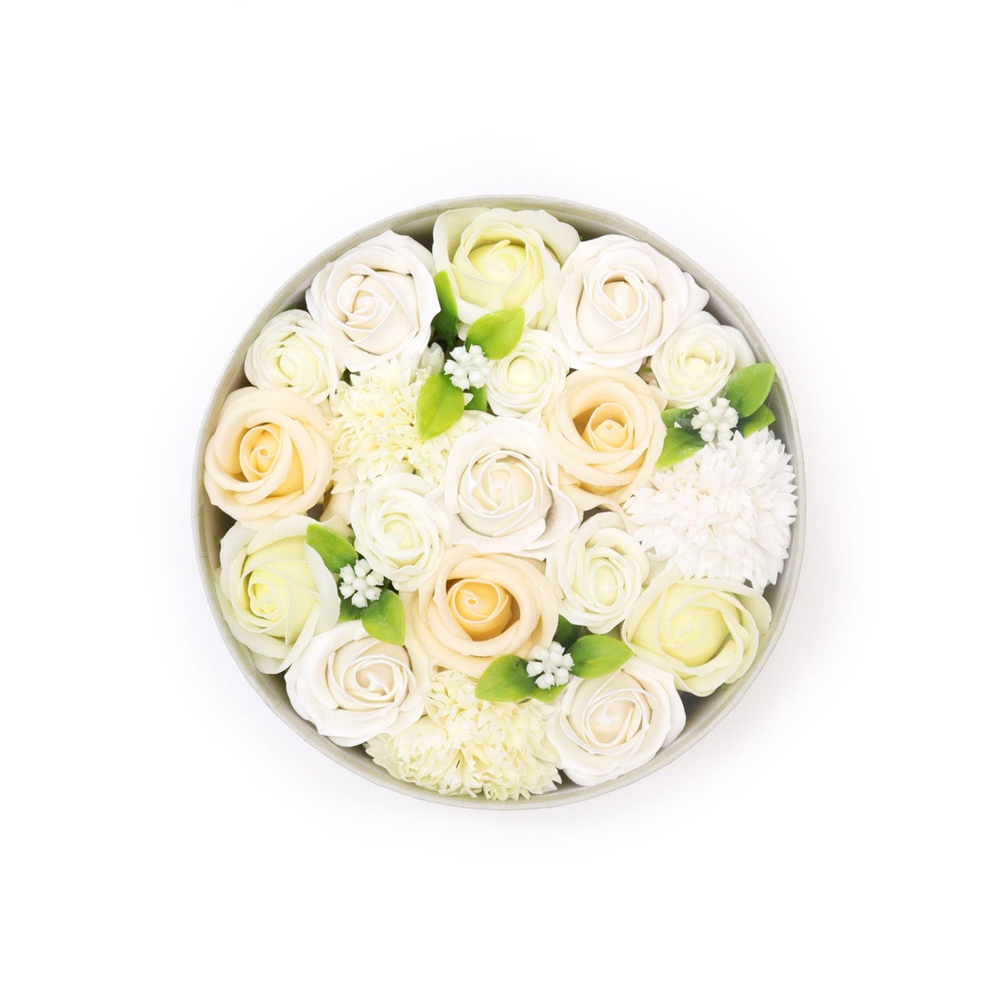 Scatola rotonda - Benedizioni nuziali - Bianco e avorio