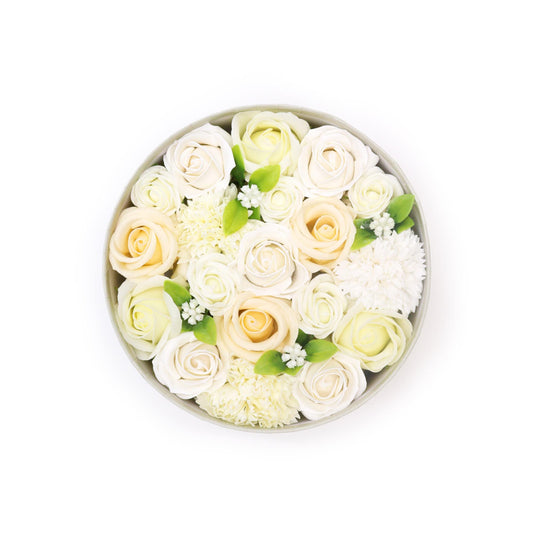 Scatola rotonda - Benedizioni nuziali - Bianco e avorio