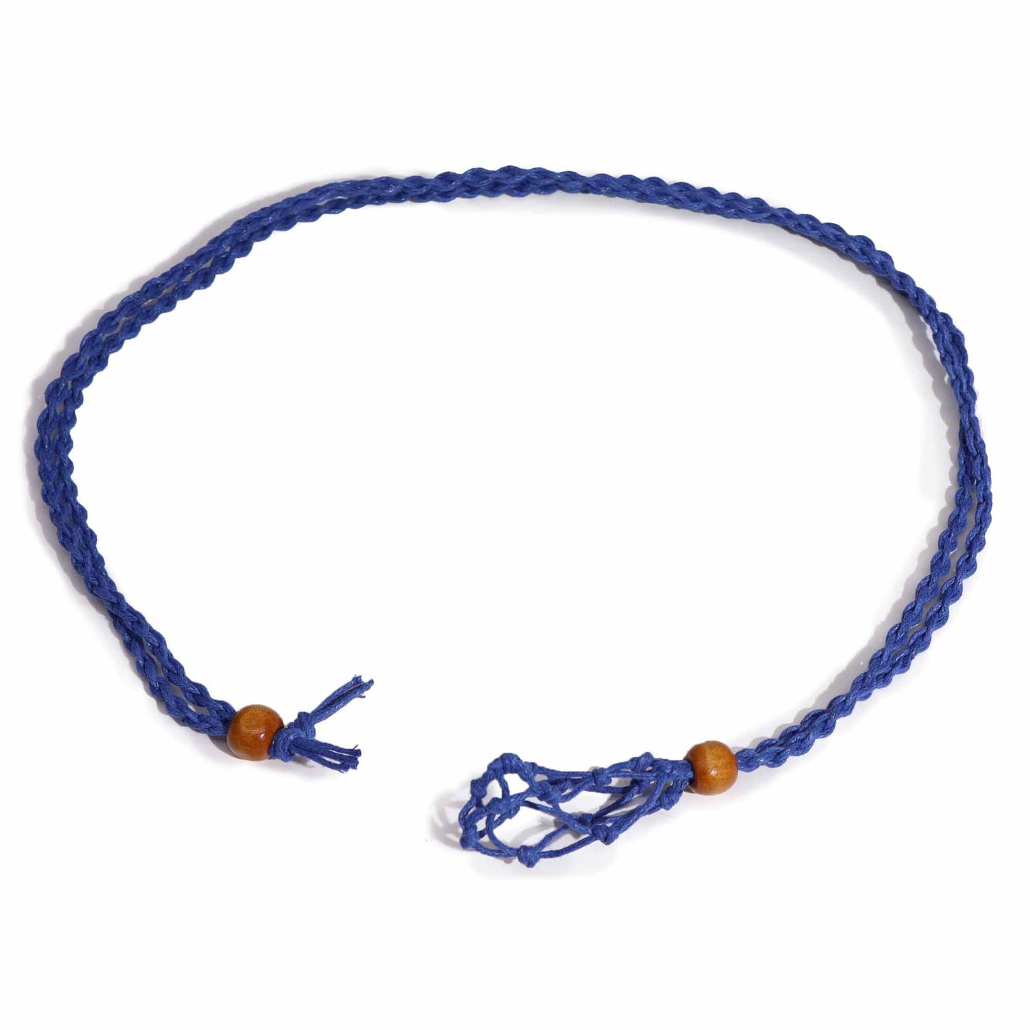 Collana con pietre preziose di cristallo, cordino da 45 cm/18 pollici - Blu navy