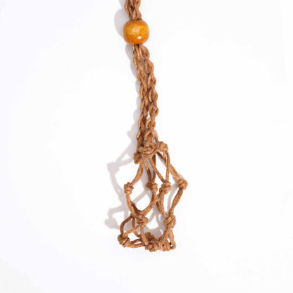 Collana con pietre preziose di cristallo, cordino da 45 cm/18 pollici - Marrone