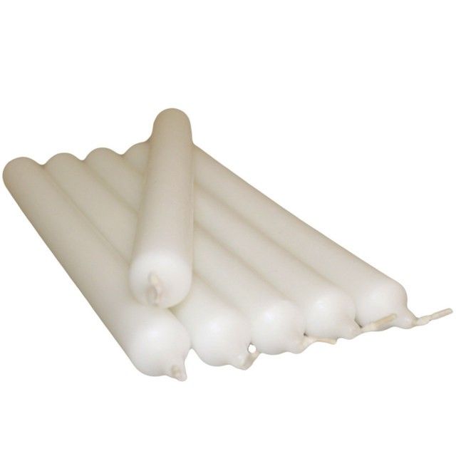 Candele da tavolo bianche (100 pezzi)