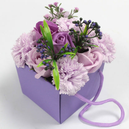 Bouquet di fiori di sapone - Lavanda, Rosa e Garofano