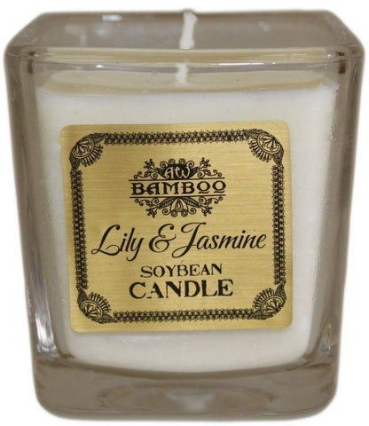 Candela in barattolo di soia - Giglio e gelsomino