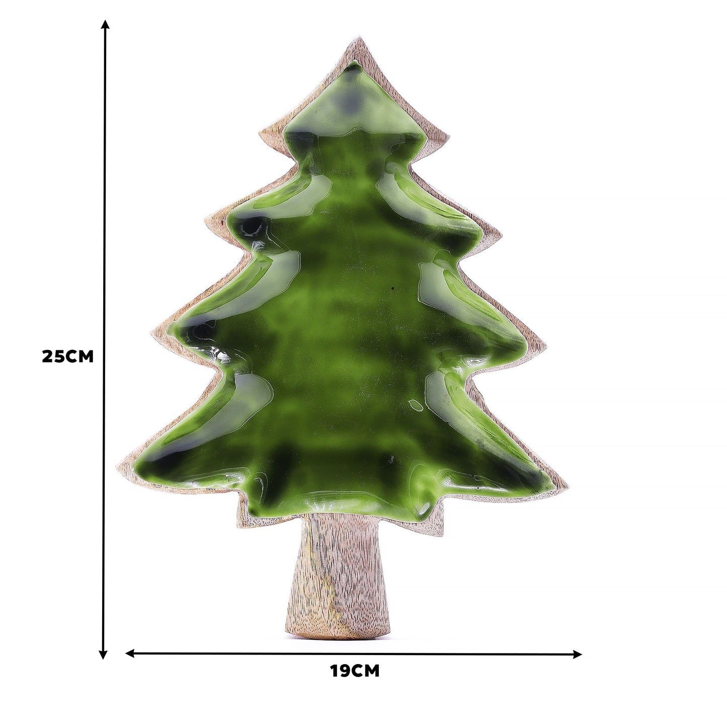 Ciotola smaltata a forma di albero 25x19cm