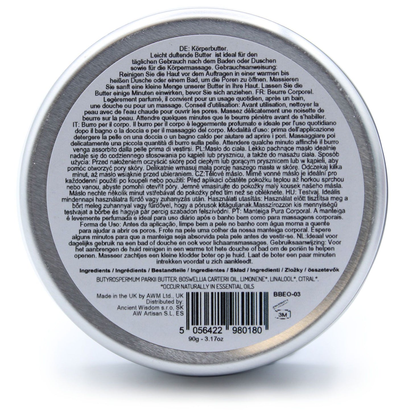 Burro di karité per aromaterapia 90 g – Incenso