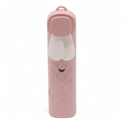 Pink Nano Mist Face Fan &amp; Spray - Ricaricabile tramite USB