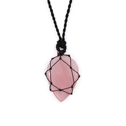 Ciondolo – goccia di quarzo rosa