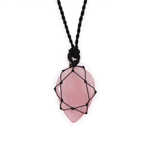 Ciondolo – goccia di quarzo rosa