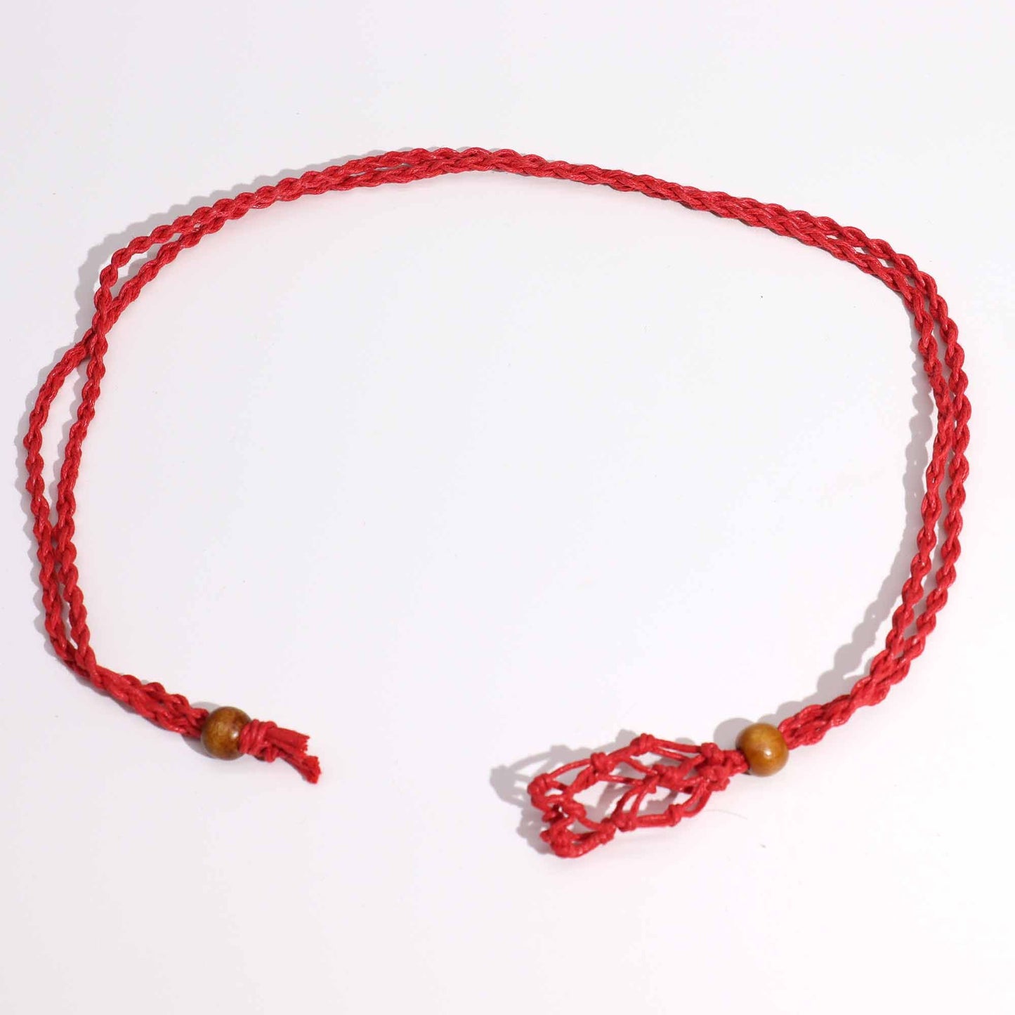 Collana con pietre preziose di cristallo, cordino da 45 cm/18 pollici - Rosso