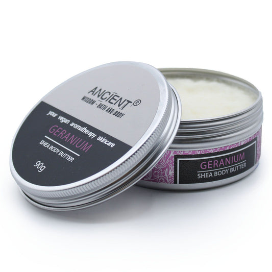 Burro di Karité Aromaterapia 90 g – Geranio