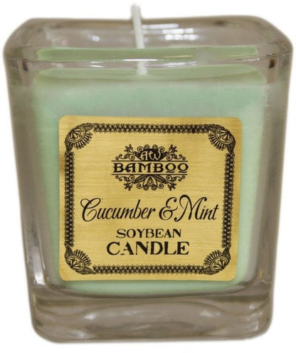 Candela in barattolo di soia - Cetriolo e menta