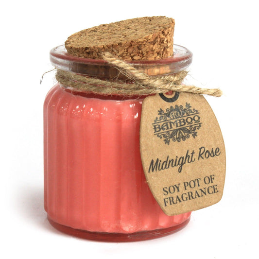 Candela profumata in vasetto di soia Midnight Rose