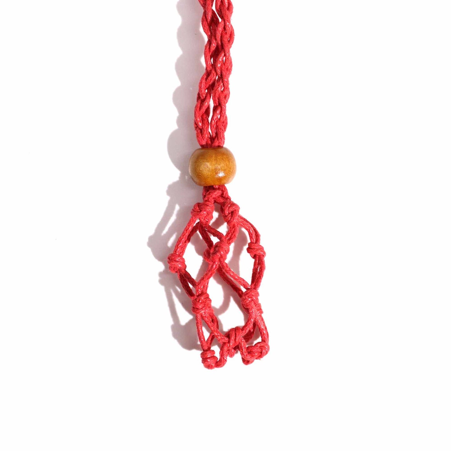 Collana con pietre preziose di cristallo, cordino da 45 cm/18 pollici - Rosso