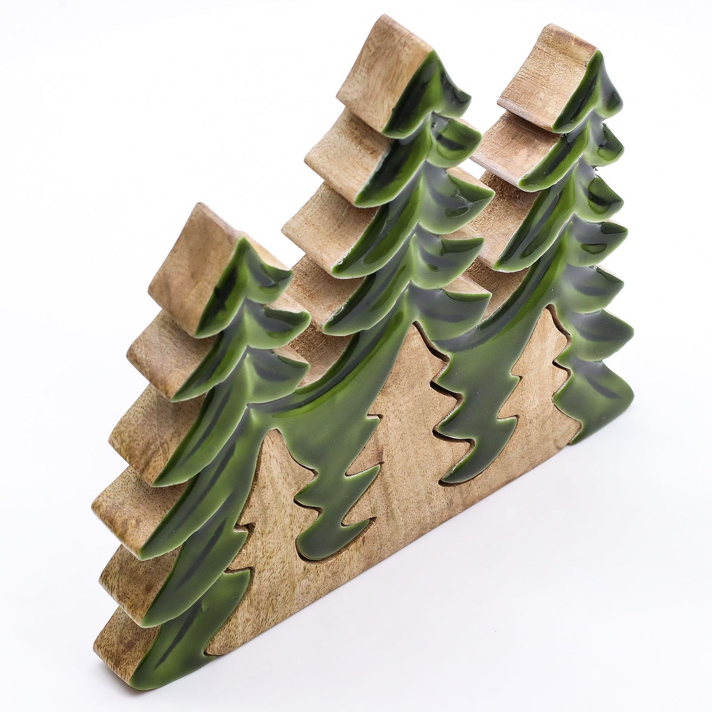 3 Alberi 3D - Decorazione in legno 20x23cm