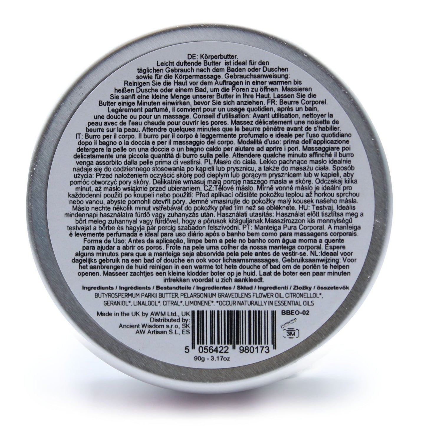 Burro di Karité Aromaterapia 90 g – Geranio