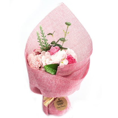 Bouquet di fiori di sapone in piedi - Rosa