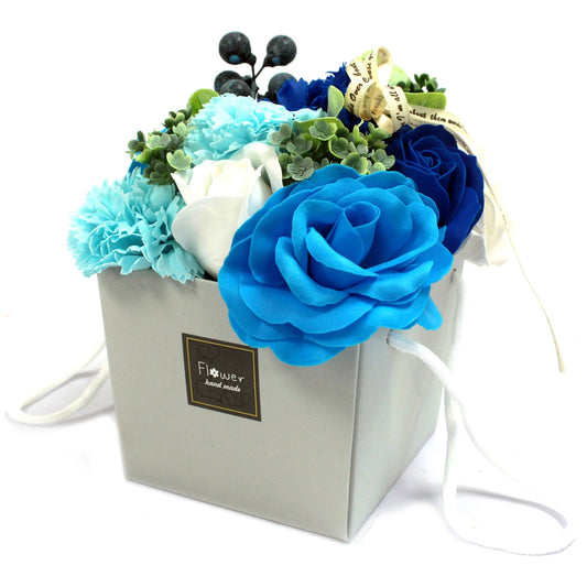Bouquet di fiori di sapone - Matrimonio blu